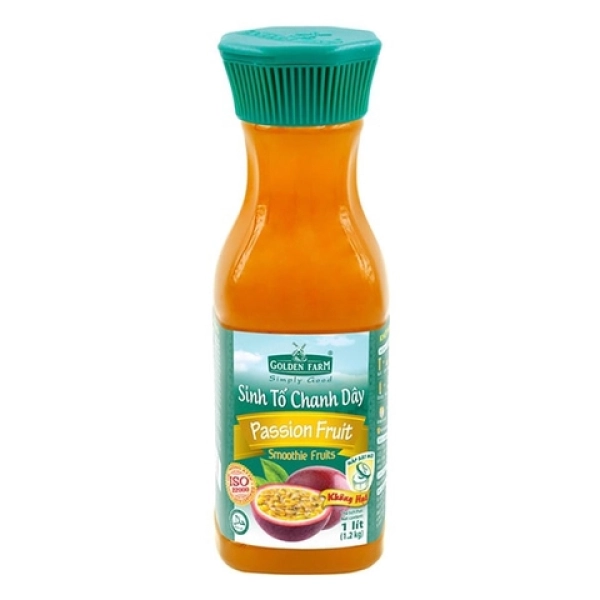 Sinh tố Golden Farm chai 1000ml -Chanh Dây